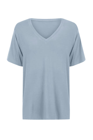 Bamboo V-Neck T-Shirt - Coastal Blue