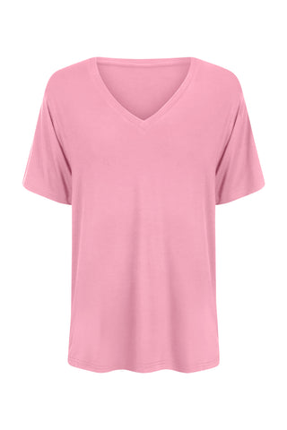 Bamboo V-Neck T-Shirt - Cotton Candy