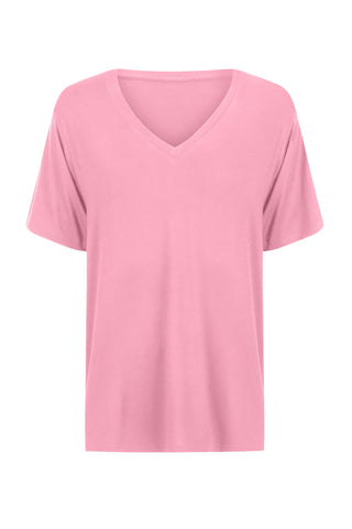 Bamboo V-Neck T-Shirt - Cotton Candy