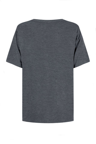Bamboo V-Neck T-Shirt - Dark Grey Marle