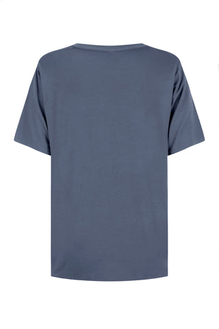 Bamboo V-Neck T-Shirt - Denim Blue