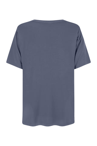 Bamboo V-Neck T-Shirt - Denim Blue