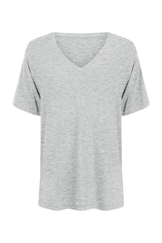 Bamboo V-Neck T-Shirt - Grey Marle