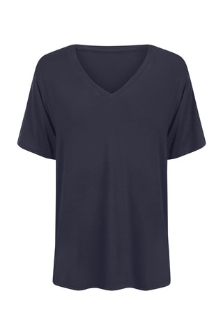 Bamboo V-Neck T-Shirt - Navy