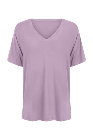 Bamboo V-Neck T-Shirt - Purple Haze