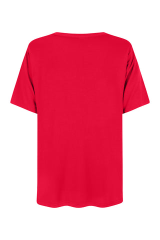 Bamboo V-Neck T-Shirt - Red