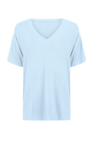 Bamboo V-Neck T-Shirt - Sky Blue
