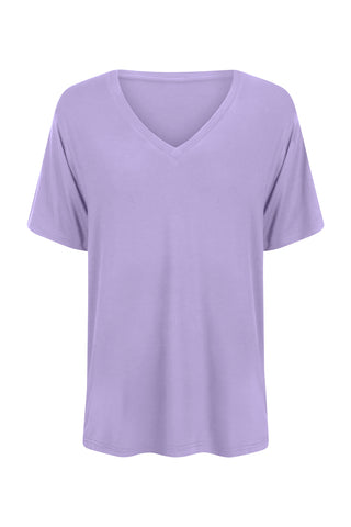 Bamboo V-Neck T-Shirt - Violet