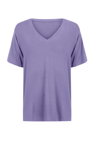 Bamboo V-Neck T-Shirt - Violet