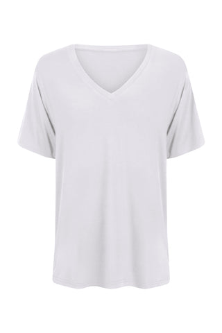 Bamboo V-Neck T-Shirt - White