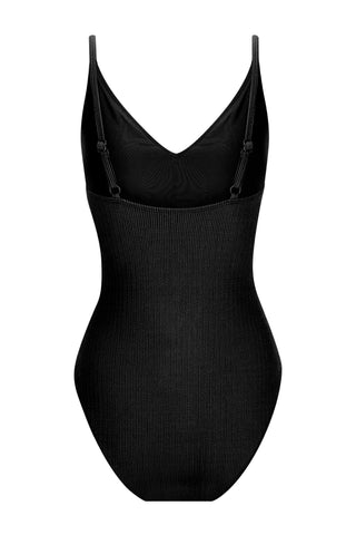 Long Torso Coolum Core Support One Piece Swim - Black Texture