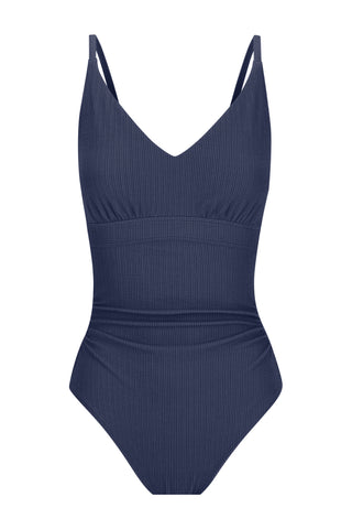 Long Torso Coolum Core Support One Piece Swim - Navy Texture