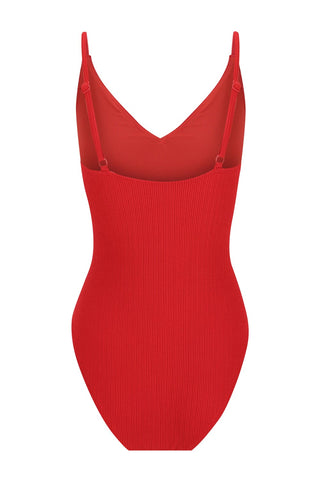 Coolum Core Support One Piece Swim - Red Texture