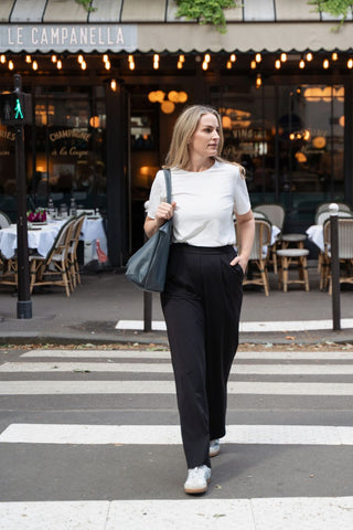 Motion Wide Leg Tailored Pant - Black