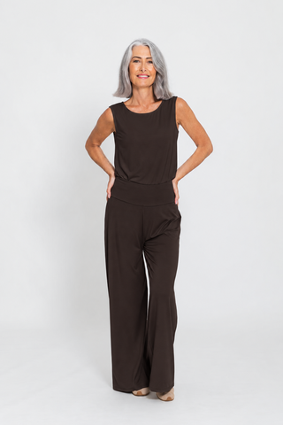 Bamboo Palazzo Pant - Espresso - Active Truth - Image 1