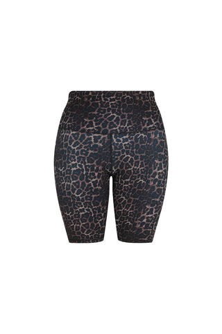 Essential High-Waist Move Bike Short - Bronze Leopard
