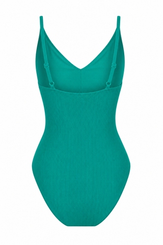 Long Torso Coolum Core Support One Piece Swim - Emerald Texture