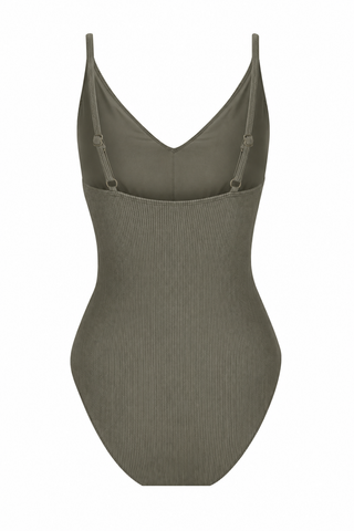 Long Torso Coolum Core Support One Piece Swim - Khaki Texture