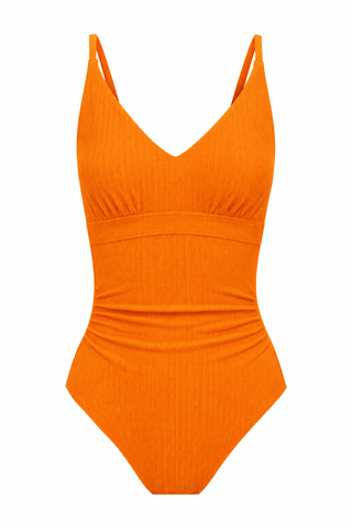 Coolum Core Support One Piece Swim - Orange Pop Texture