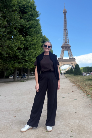 Motion Wide Leg Tailored Pant - Black