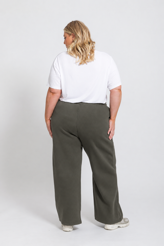 Offline Wide Leg Track Pant - Khaki - Active Truth - Image 4