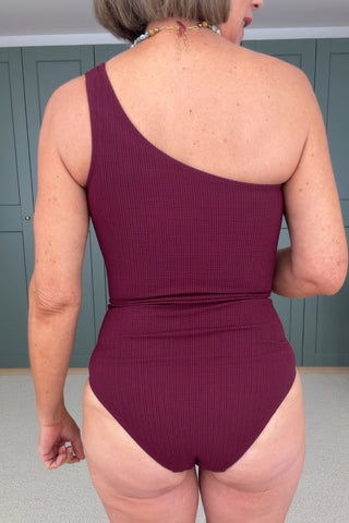 Esperance Core Support One Piece Swim - Dark Cherry Texture - Active Truth - Image 7