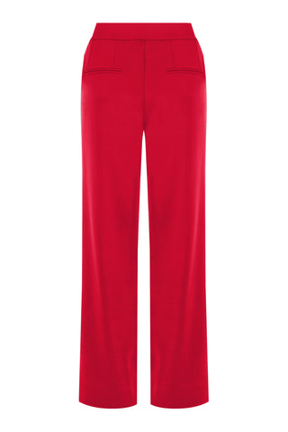 Motion Wide Leg Tailored Pant - Red