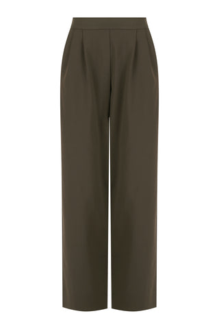Motion Wide Leg Tailored Pant - Khaki