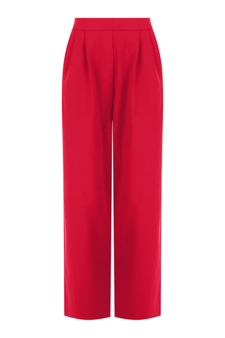 Motion Wide Leg Tailored Pant - Red