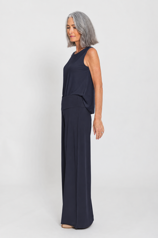 Bamboo Palazzo Pant - Navy