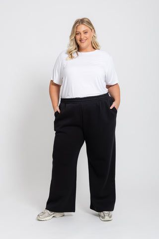 Offline Wide Leg Track Pant - Black
