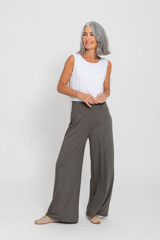 Bamboo Palazzo Pant - Khaki