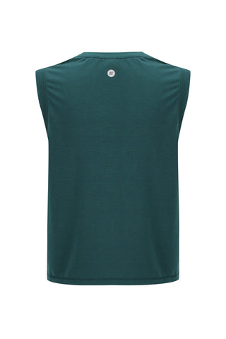 Perform Lightweight Cropped Tank - Teal