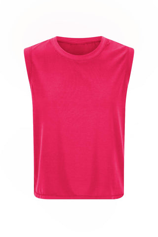 Perform Lightweight Cropped Tank - Raspberry