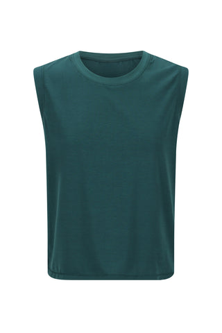 Perform Lightweight Cropped Tank - Teal