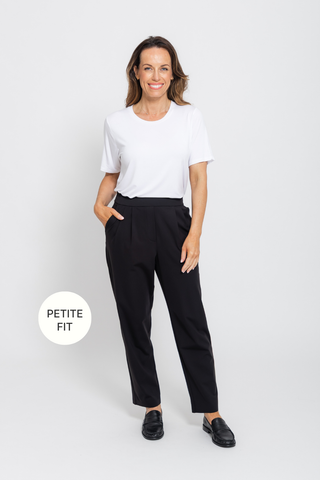 Petite Motion Straight Leg Tailored Pant - Black