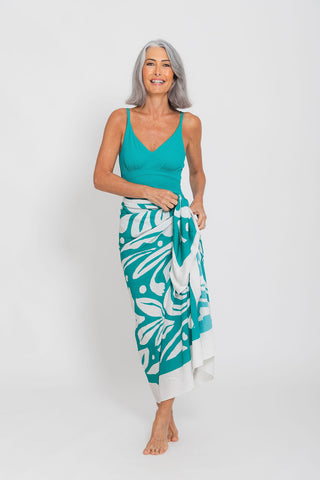 Coolum Core Support One Piece Swim - Emerald Texture