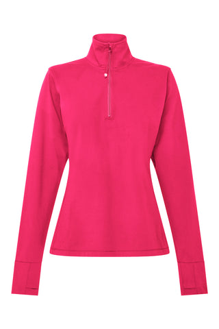 Base Quarter Zip Top - Raspberry