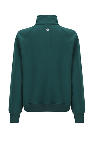Rec Organic Fleece Half Zip Jumper - Teal
