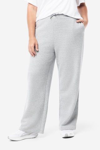 Rec Organic Fleece Track Pant - Grey Marle