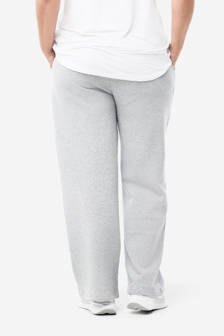 Rec Organic Fleece Track Pant - Grey Marle