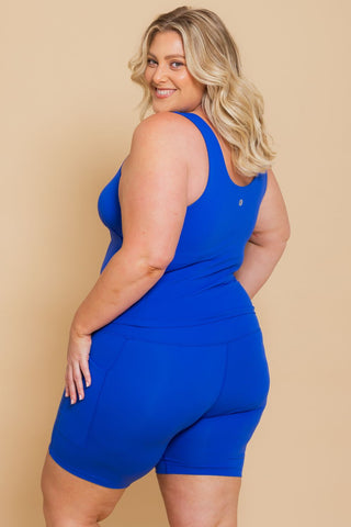 Shelf Bra Base Tank - Indigo