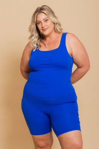 Shelf Bra Base Tank - Indigo