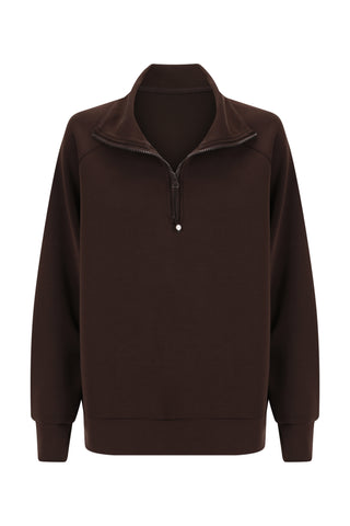 Softluxe Half Zip Jumper - Espresso