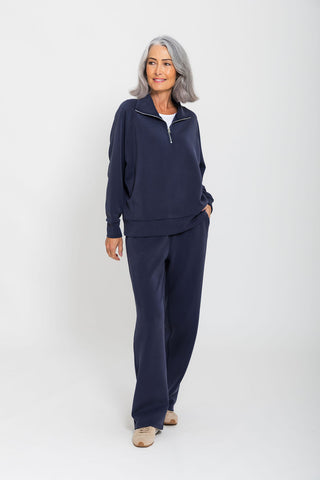 Softluxe Half Zip Jumper - Navy
