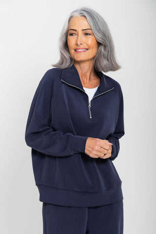 Softluxe Half Zip Jumper - Navy
