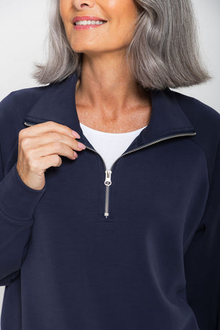 Softluxe Half Zip Jumper - Navy