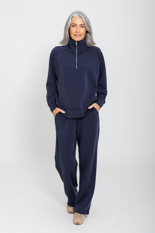 Softluxe Half Zip Jumper - Navy