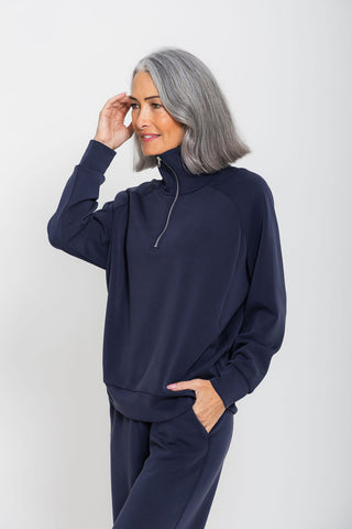 Softluxe Half Zip Jumper - Navy