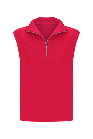 Softluxe Tank with Zip - Red
